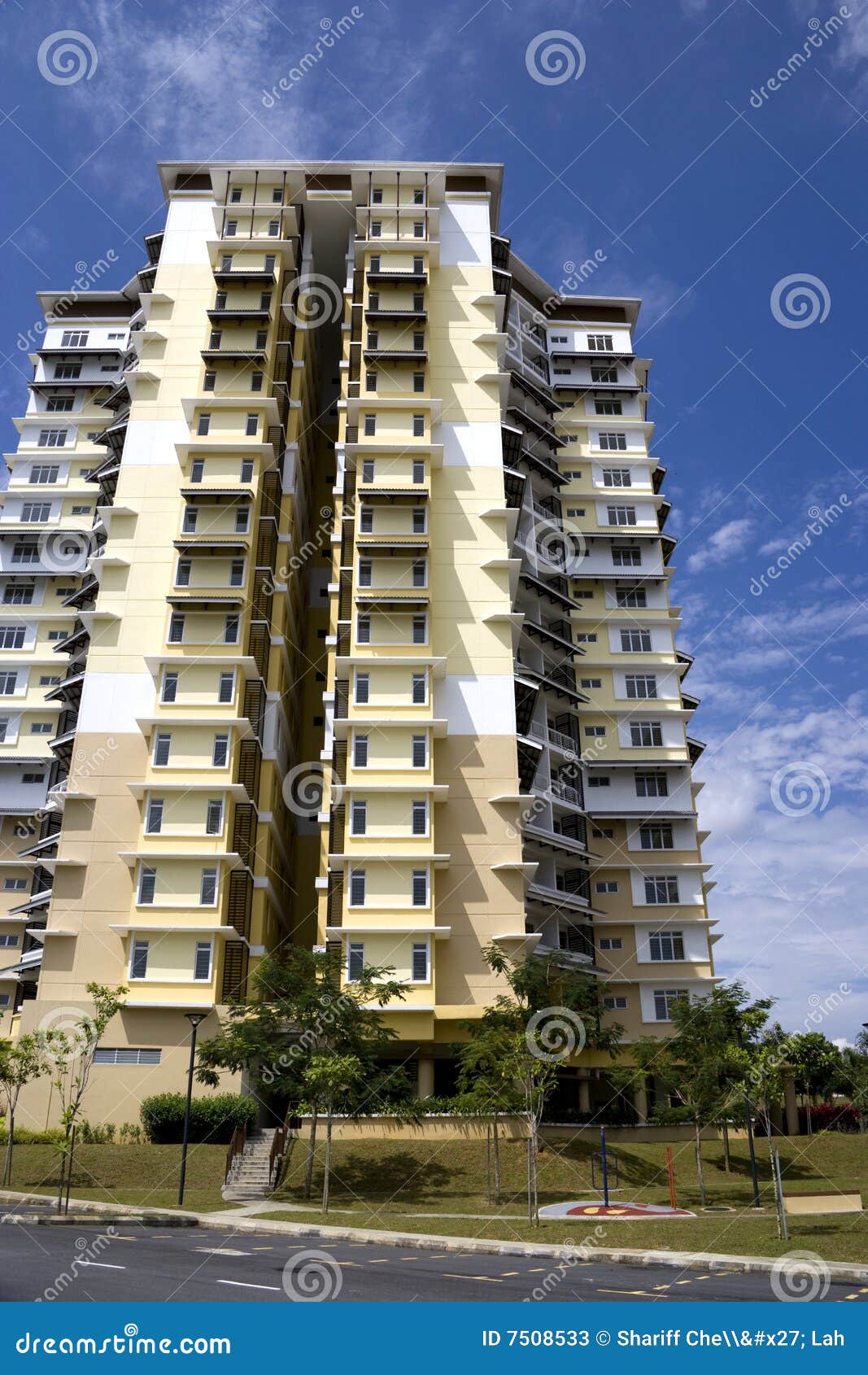 Modern HiRise Apartments stock image. Image of buildings 7508533