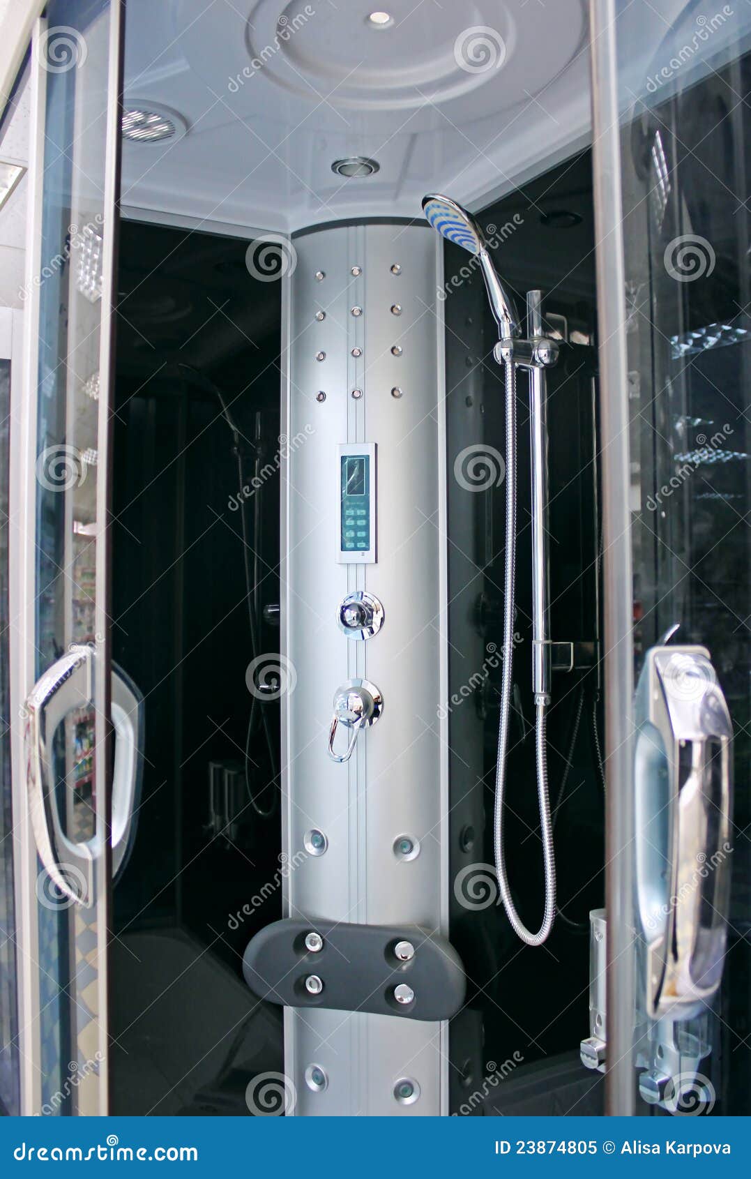 Modern Hitech Glass Shower Cabin Stock Image Image of inside, door
