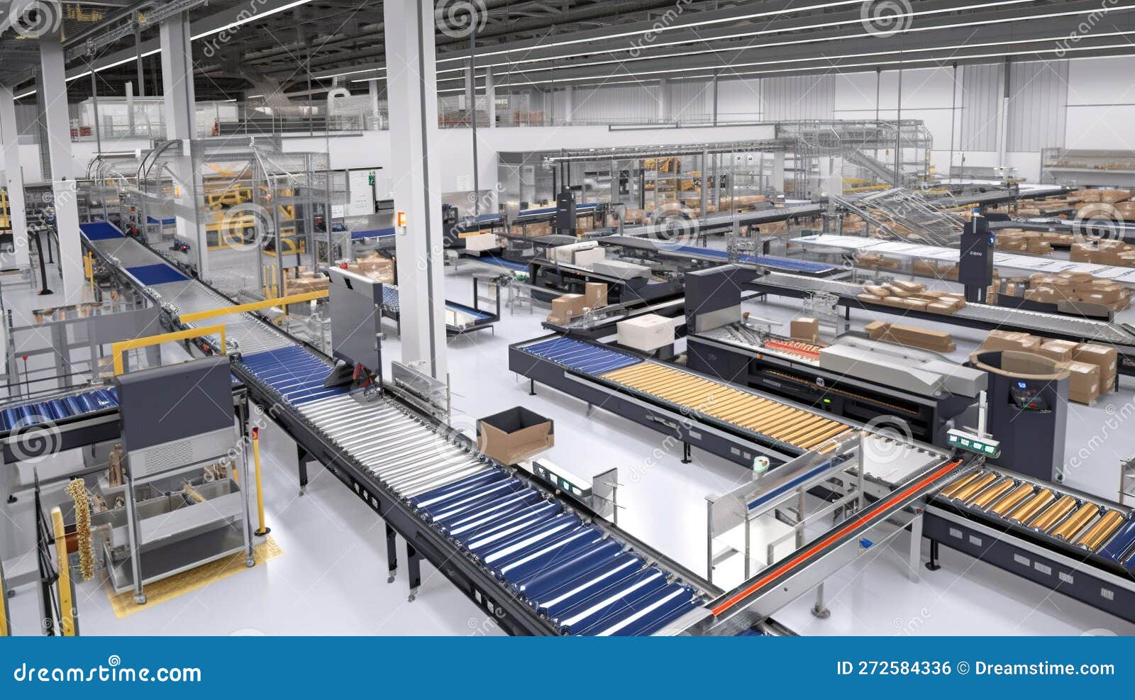 Modern HighTech Warehouses with Efficient Product Packaging System