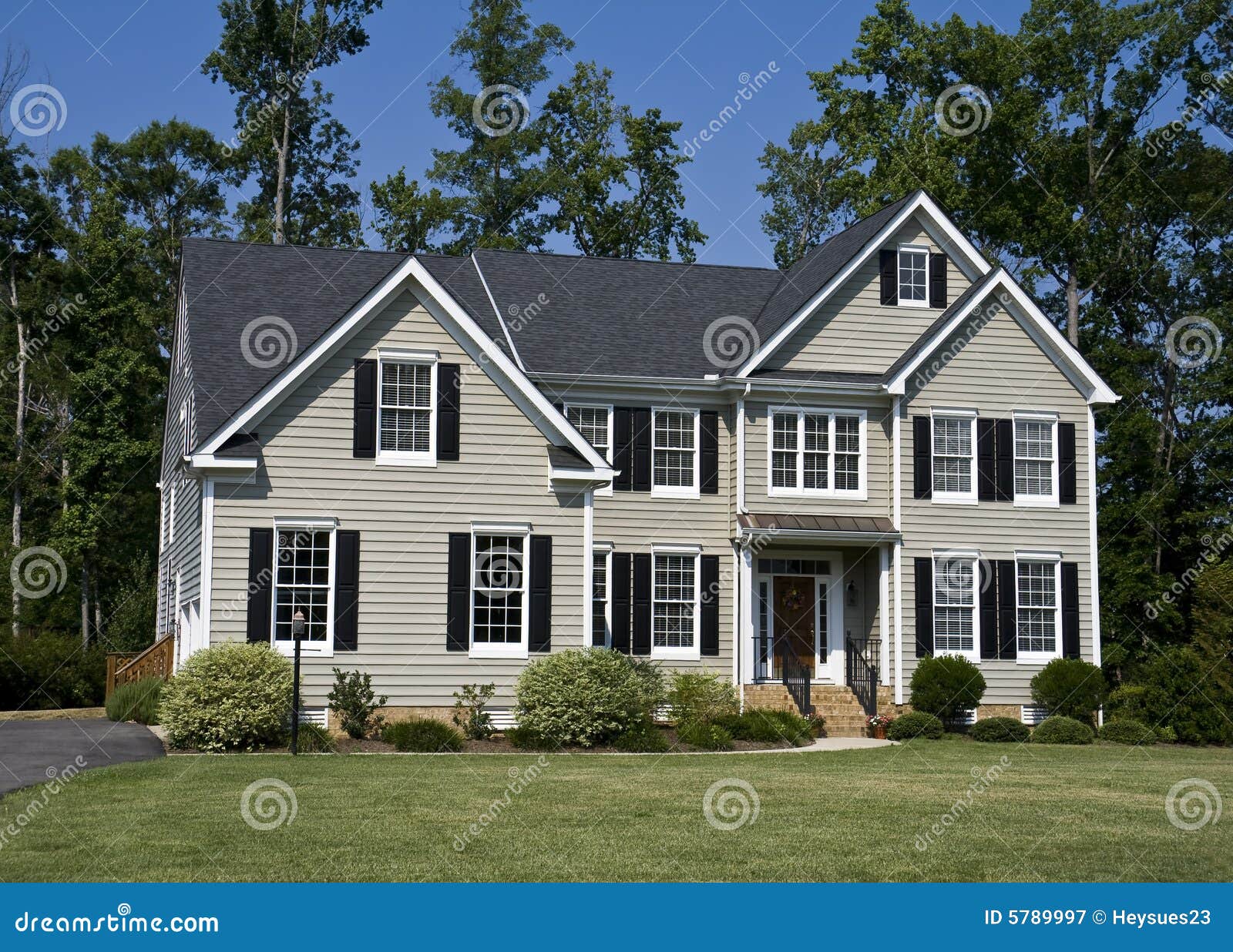 Modern home stock image. Image of blue, estate, mortgage - 5789997