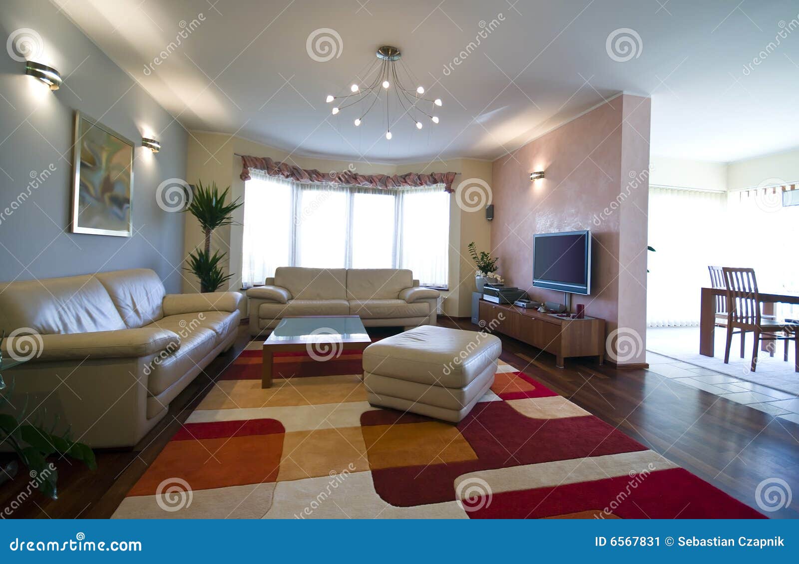 Modern home interior stock image. Image of cozy, design - 6567831