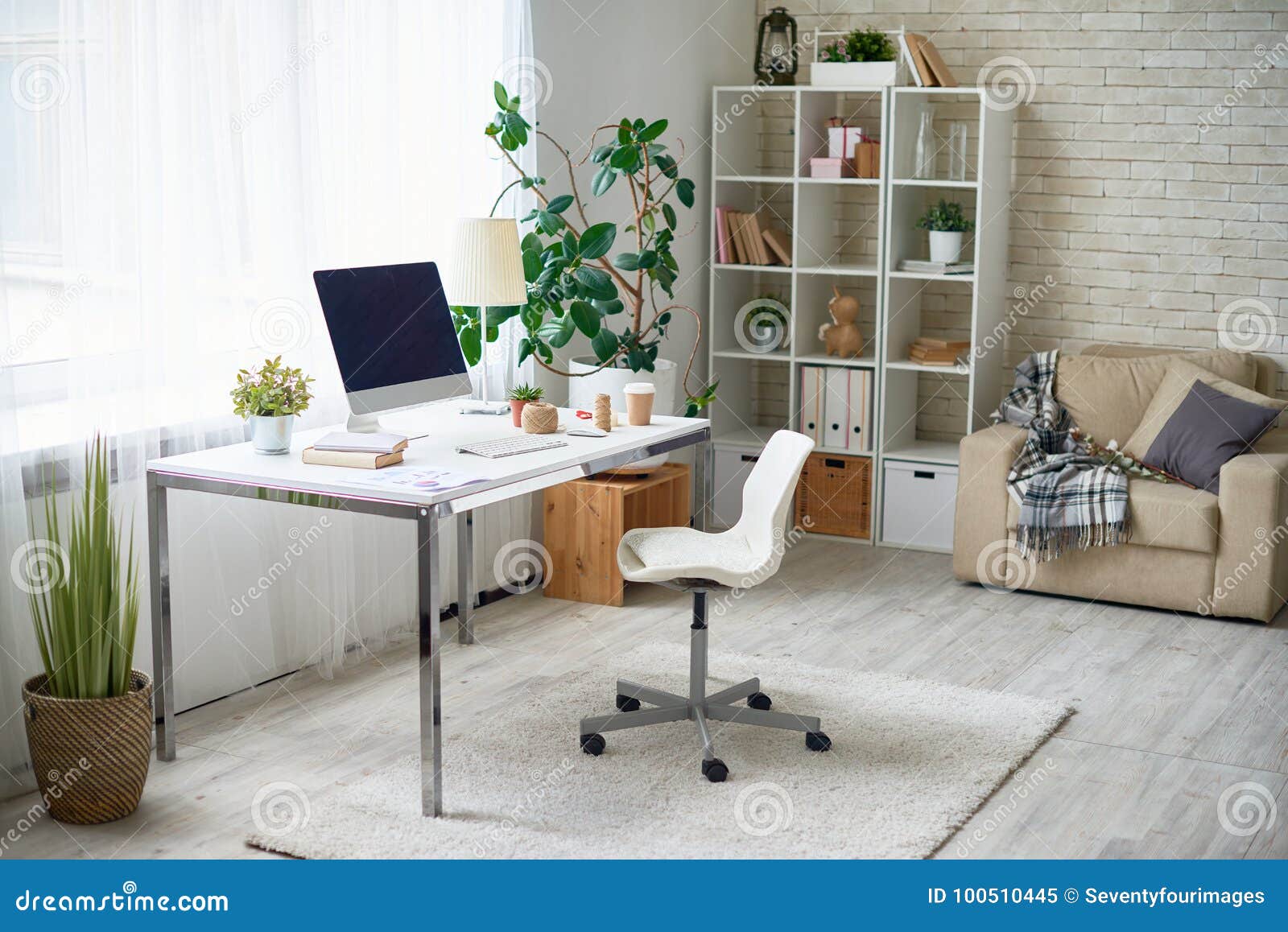 Modern Home Office stock image. Image of people, home ...