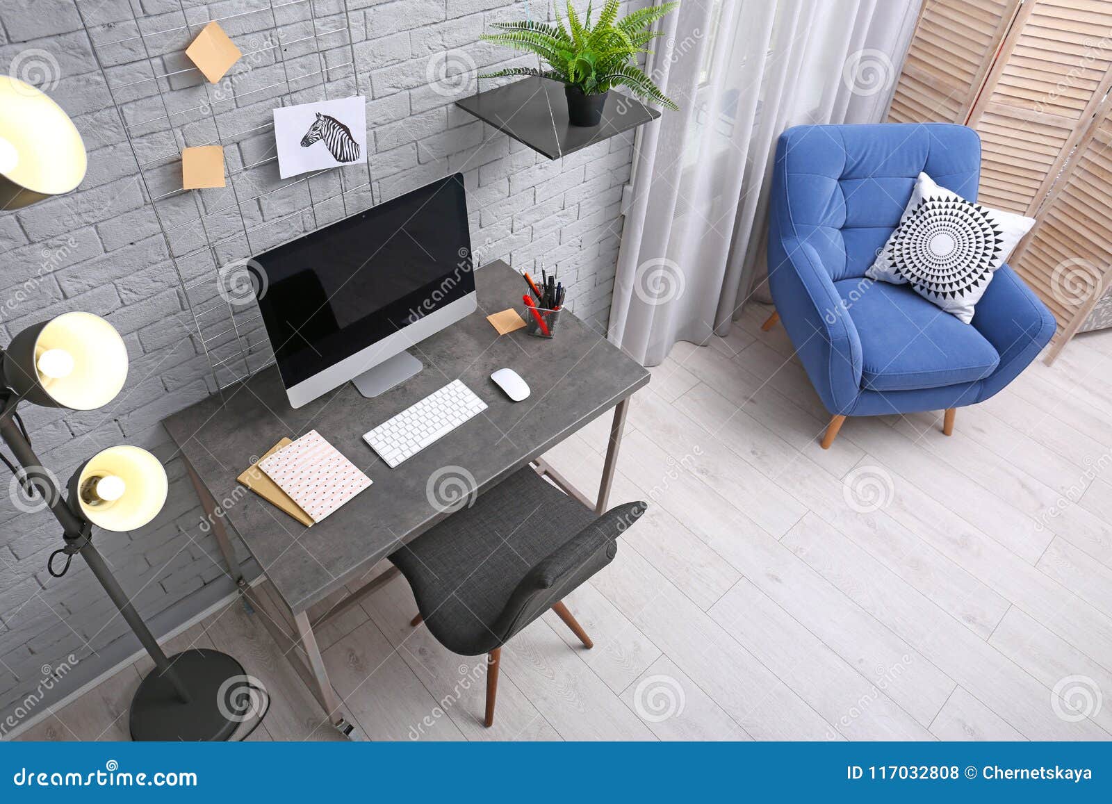 Modern Home Office Interior Stock Photo Image Of Copy