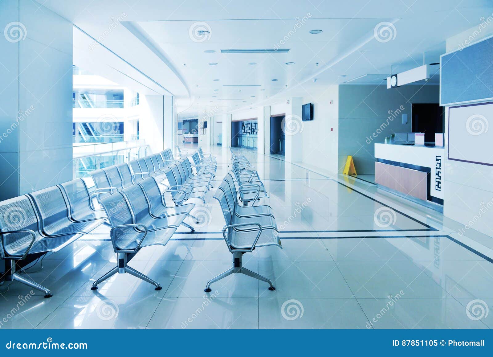 Modern Hospital Corridor Stock Image Image Of Clinic 87851105