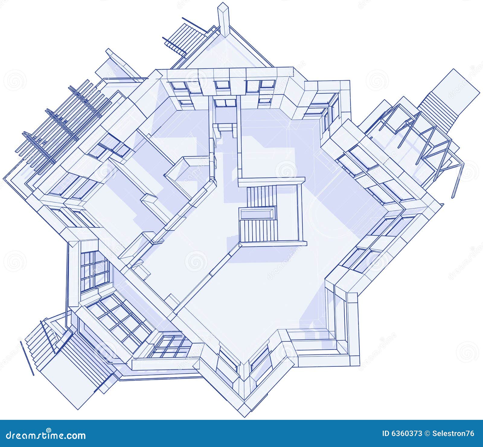 Modern house blueprint stock vector Illustration of Modern house blueprint stock vector Illustration of