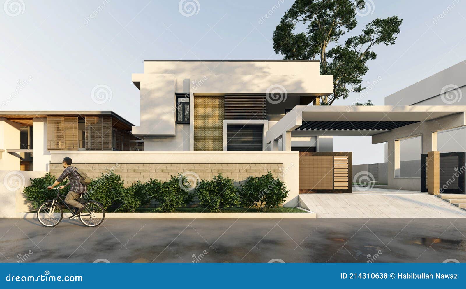 Modern House 3d Rendering Exterior Design Using Lumion â€“ Front