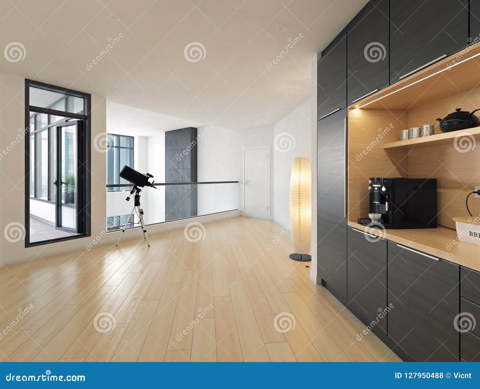 Modern House Hall Interior Stock Illustration