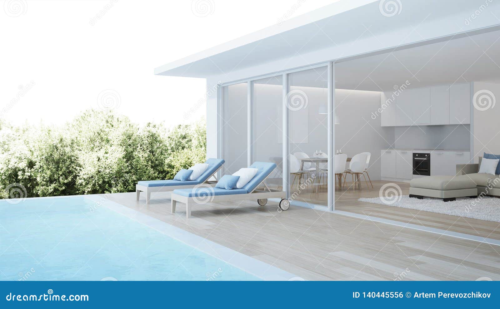 Modern House Interior Interior Of A Villa With A Swimming Pool
