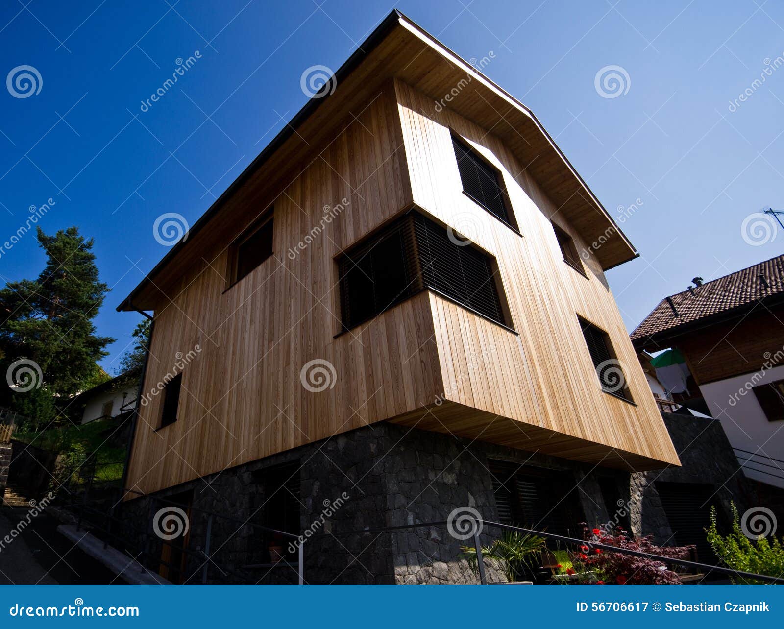 Modern House In Italian Alps Stock Photo Image 56706617