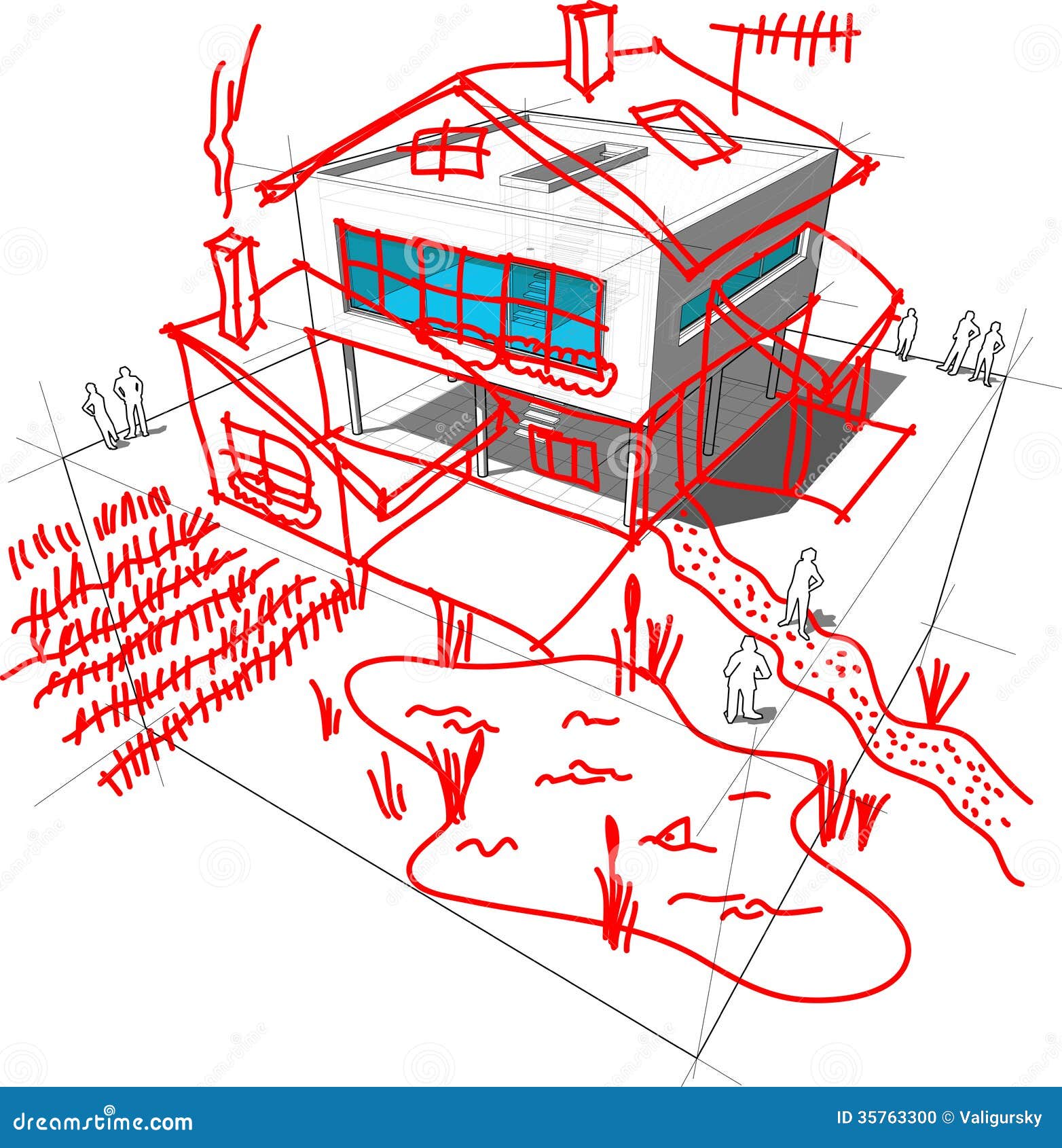 modern house re diagram