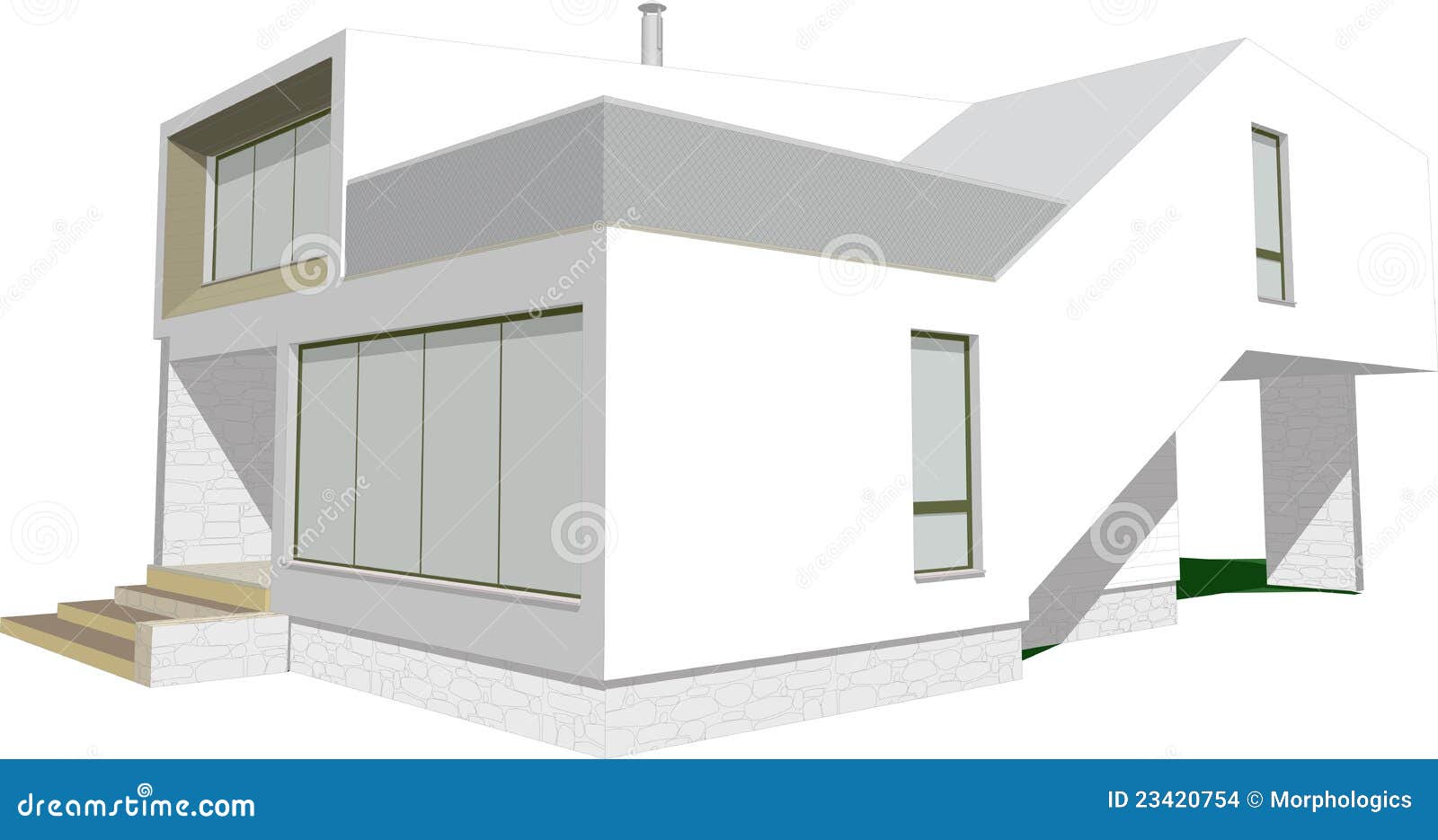 Modern house sketch vector stock vector. Illustration of construction