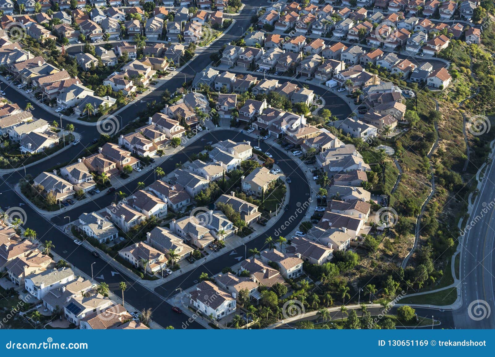 Modern Housing Aerial In Los Angeles Stock Image Image Of
