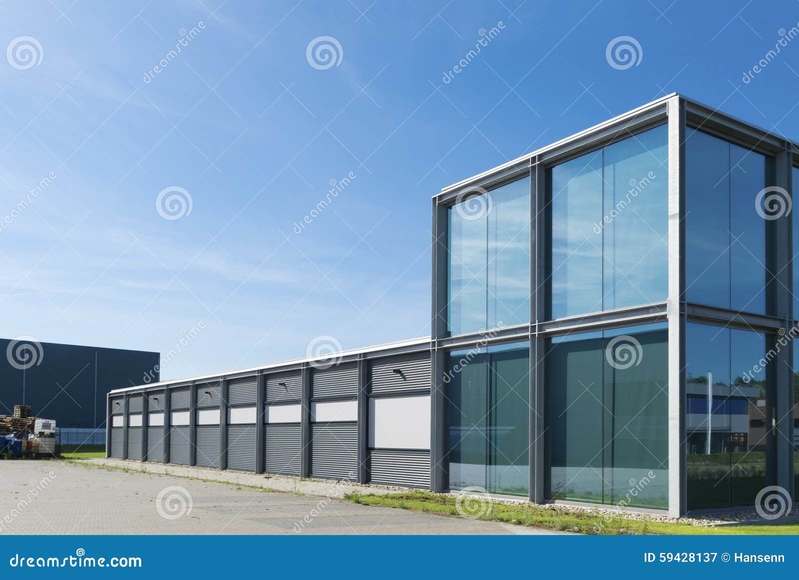 Modern industrial building stock image. Image of ...