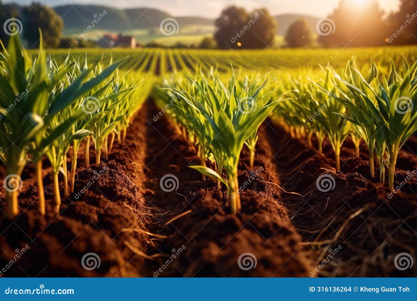 modern industrialized agriculture using technology, agritech farming of crops