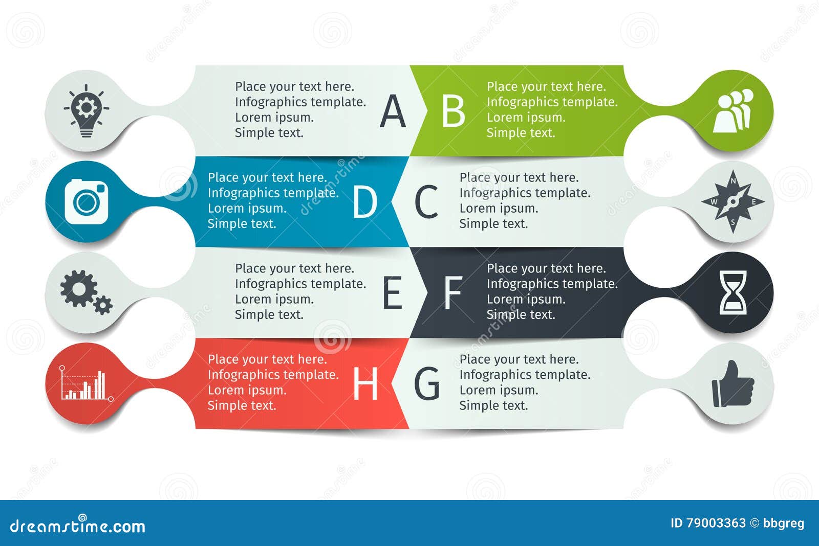 Modern Infographic Lines Set. Template for Presentation, Chart, Graph ...