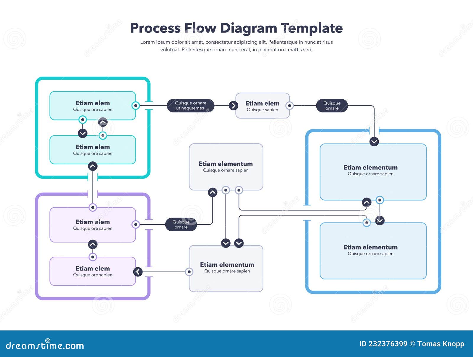 Modern Infographic for Process Flow Diagram Stock Vector - Illustration ...