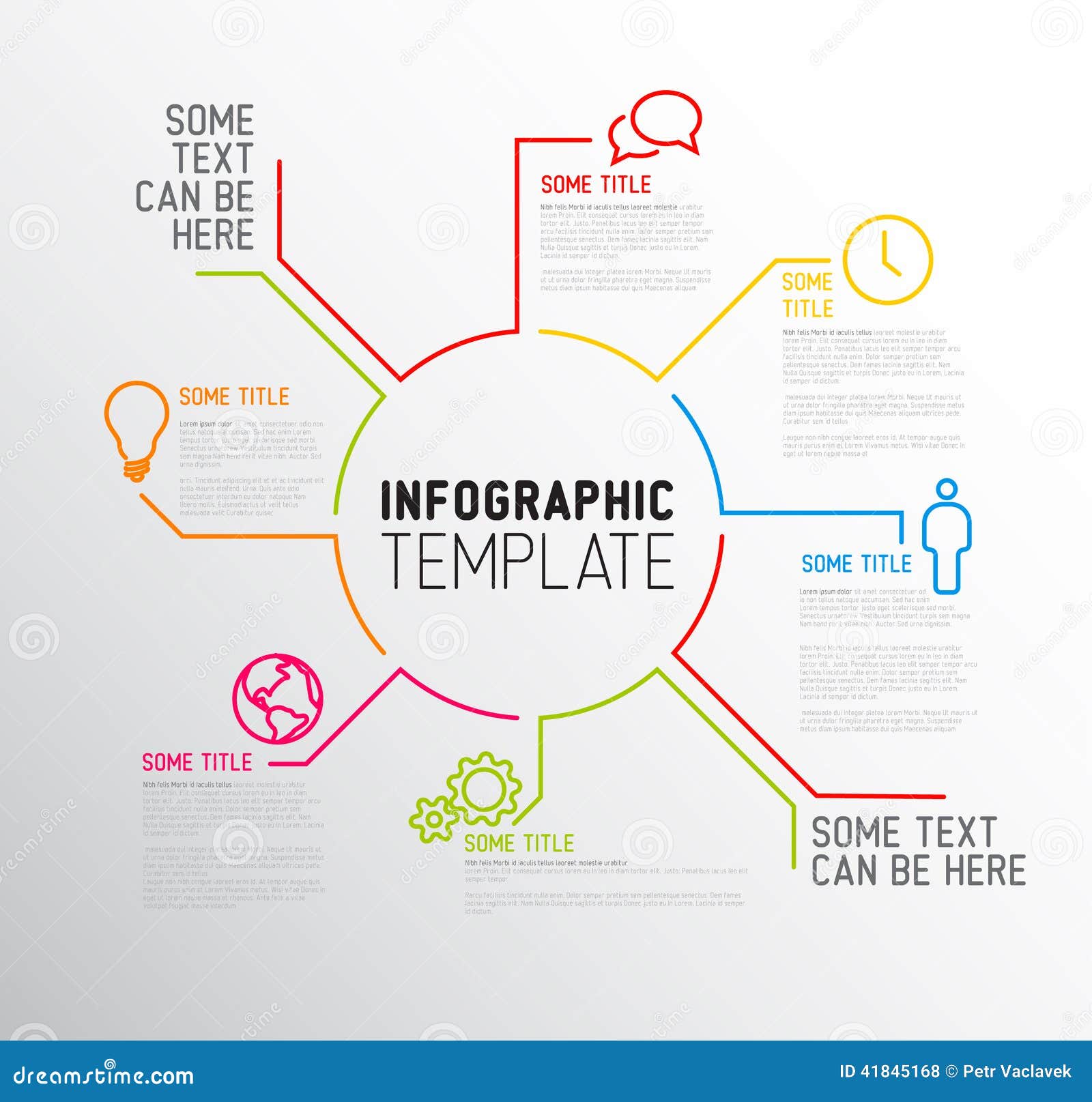 modern infographic report template made lines vector icons 41845168