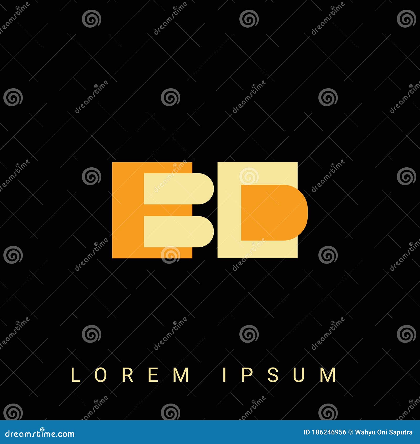 Modern Creative Shaped BD, DB B, D Logo. Initial Logo Designs Templete ...