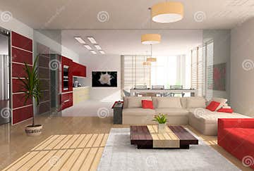 Modern interior stock illustration. Illustration of house - 3063624