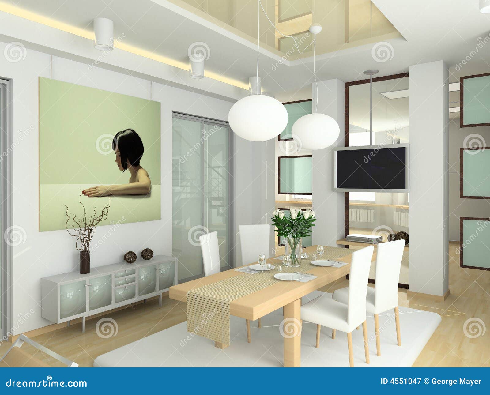 Modern Interior In Big House Royalty Free Stock Photography Modern Interior In Big House Royalty Free Stock Photography