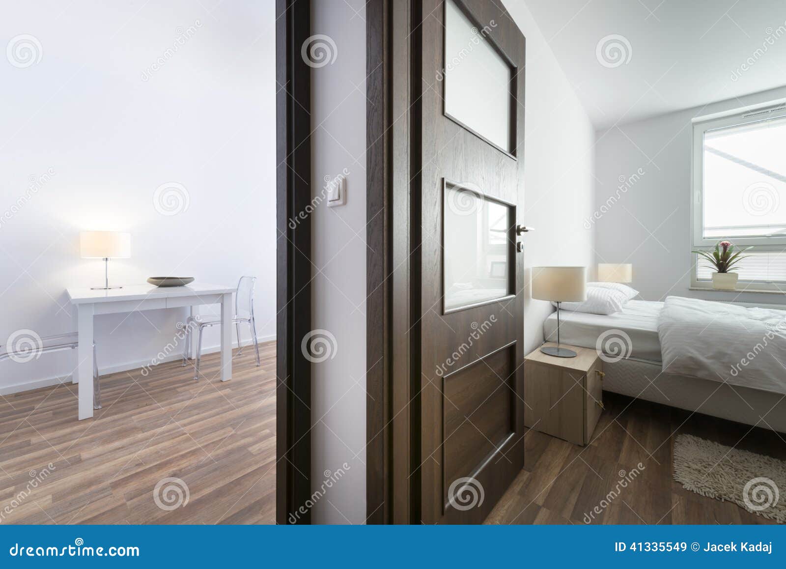 Modern Interior Design Bedroom and Living Room Stock Image Image of