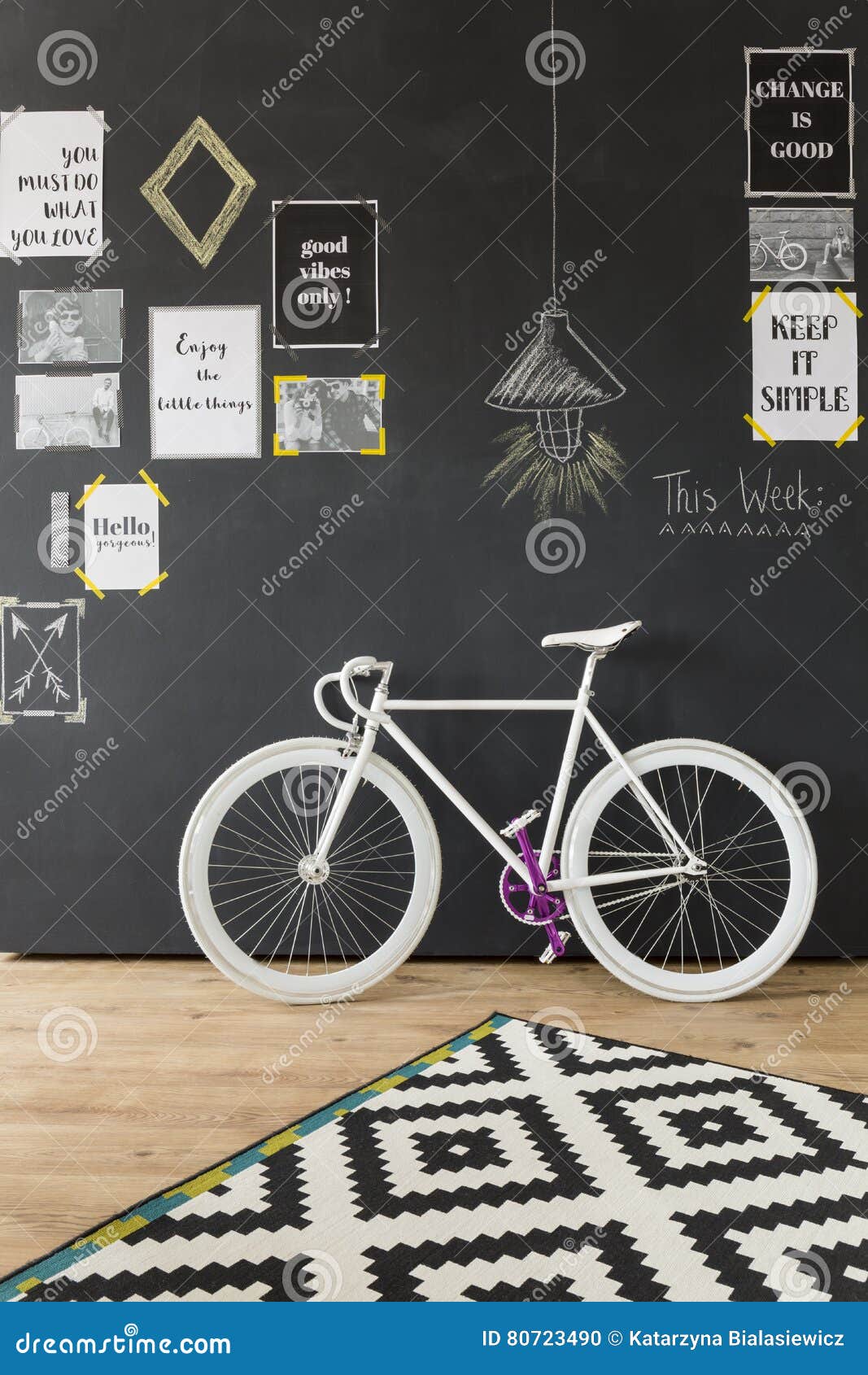 Modern Interior Design With Bicycle Stock Photo Image Of