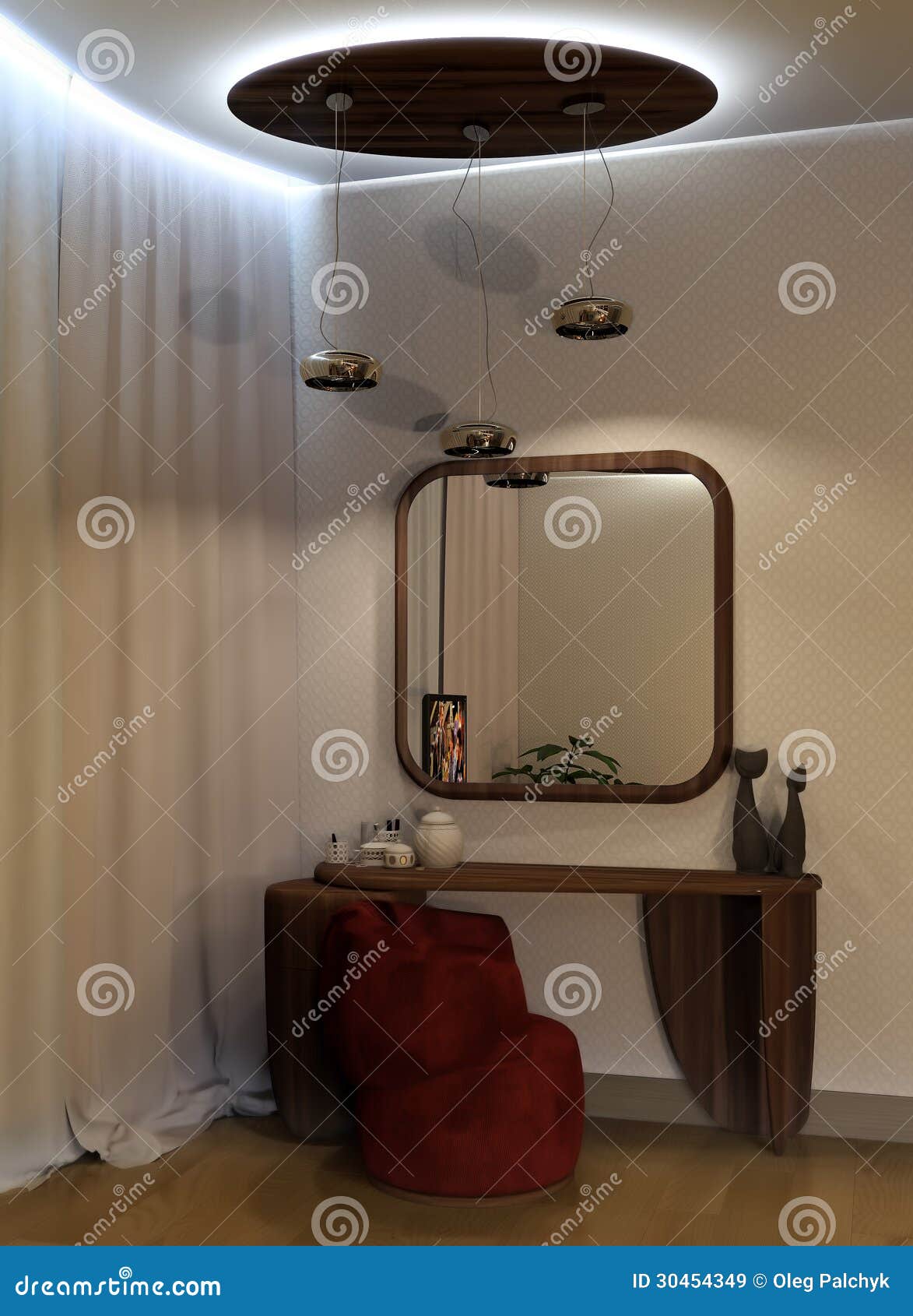 Modern Interior | Living Room Stock Illustration - Illustration of