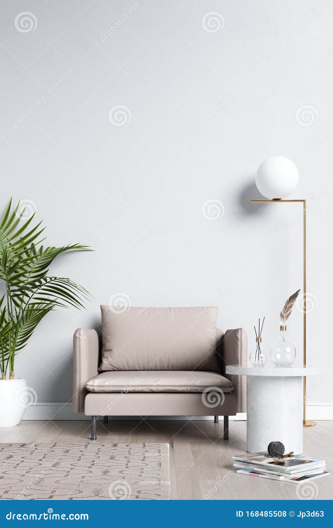 Interior Living Room Wall Mock Up Background Stock Photo - Image of design,  colorful: 168485508