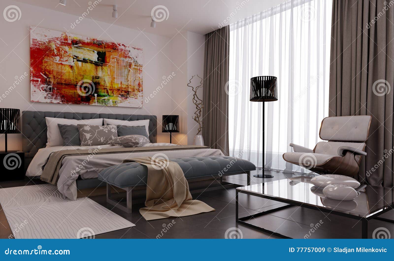 modern interior visualization 3