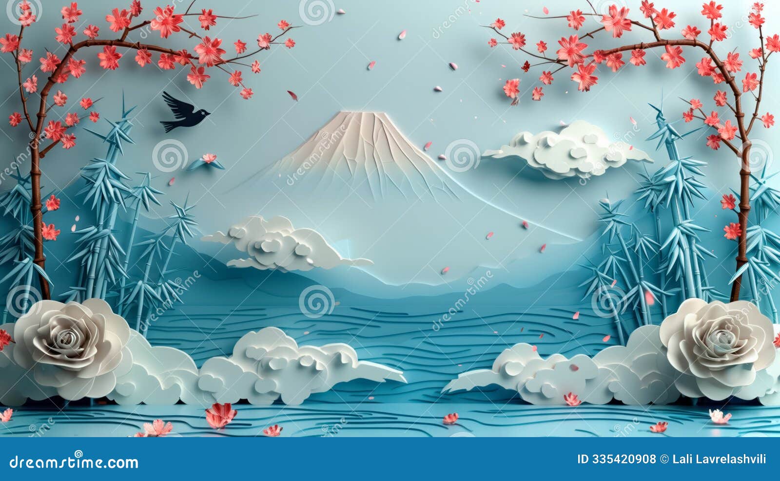 Modern Japanese Inspired Garden With Sleek Curved Pathway Stock Photo