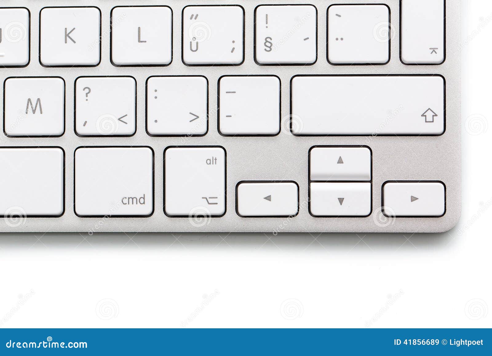 modern keybord on white