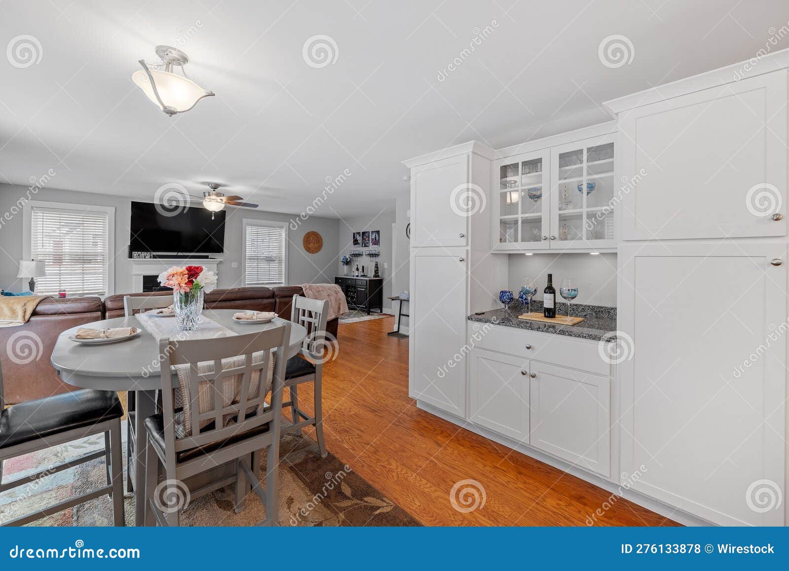 Modern Kitchen Combined with the Living Room. Stock Photo Image of contemporary, chic 276133878