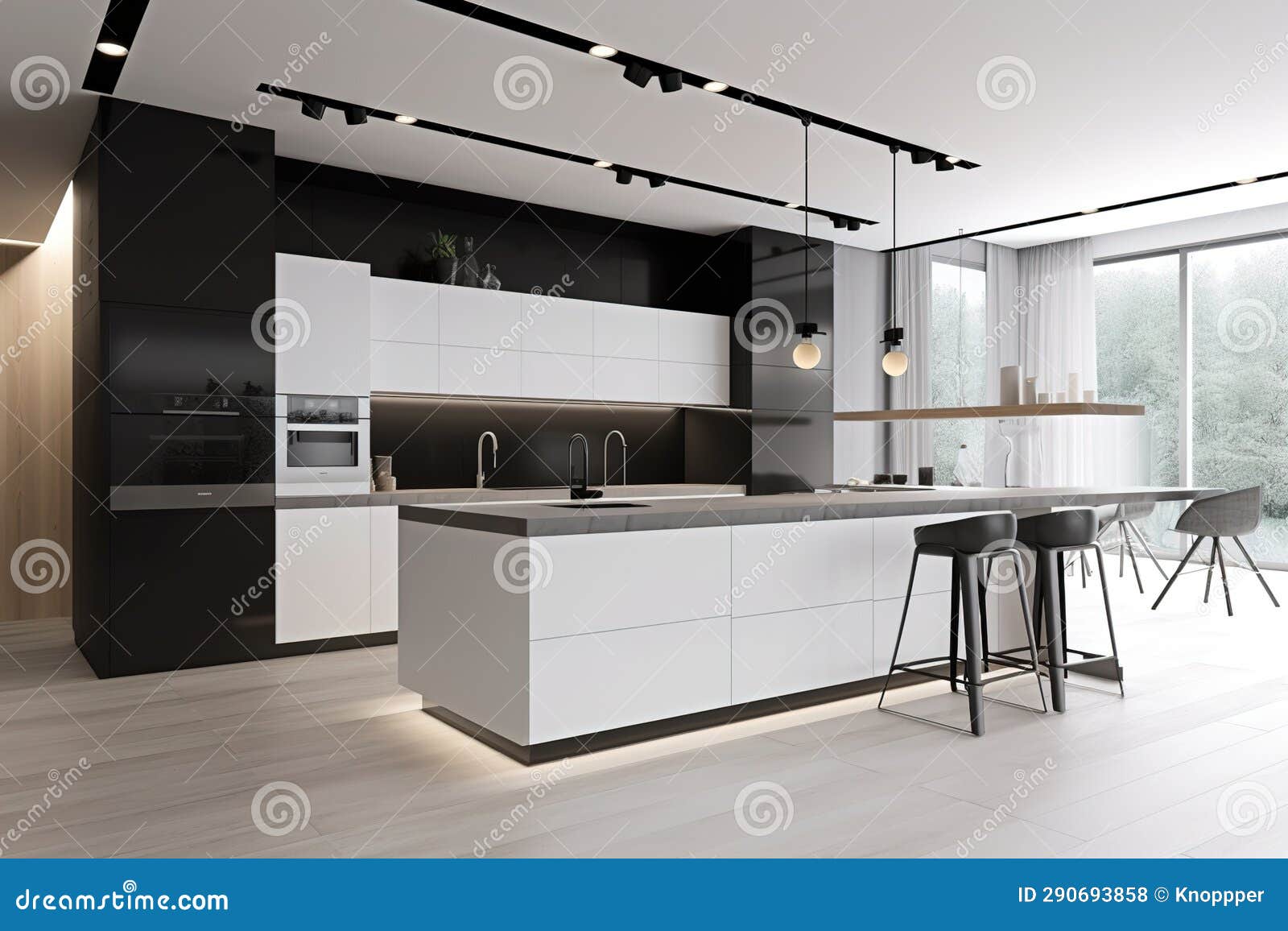 Modern Kitchen Interior Ai Generated Stock Photo Image of decoration