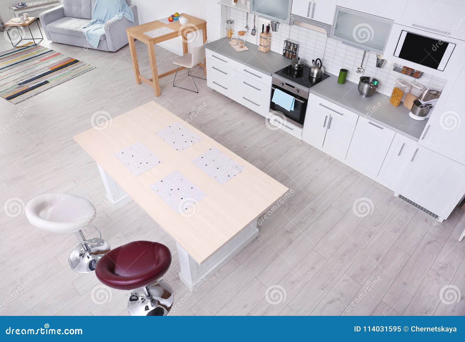 Modern Kitchen Interior , View CCTV Camera Stock Image Image of