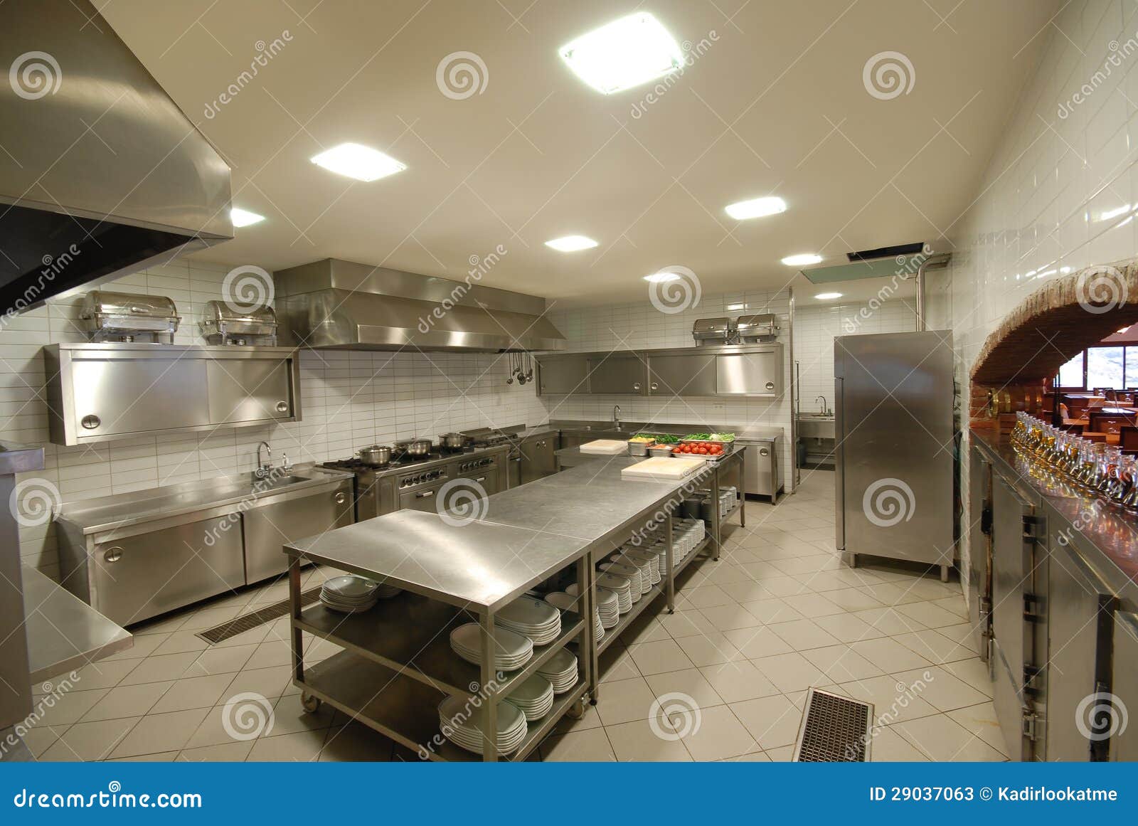 Modern Kitchen In Restaurant Stock Image Image Of Delicious
