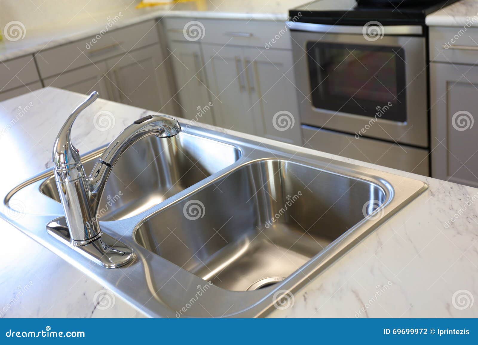Modern Kitchen Sink stock photo. Image of furniture, home - 69699972
