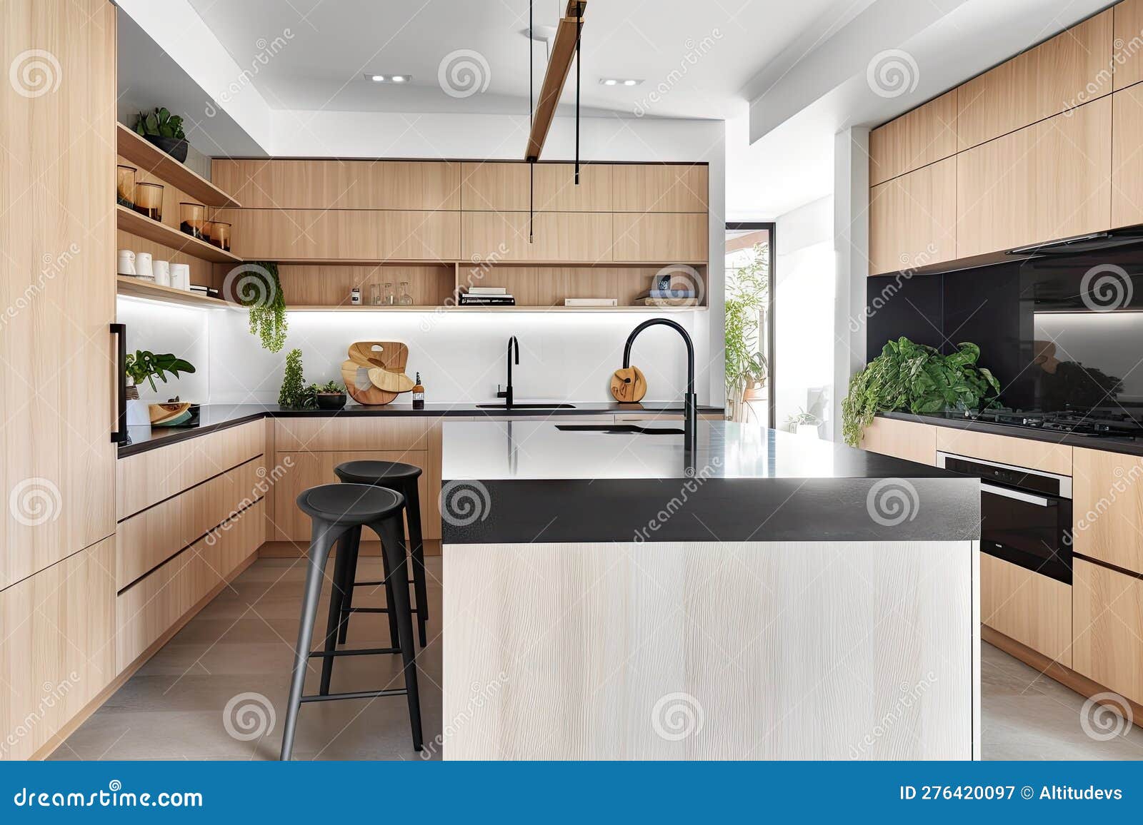 A Modern Kitchen, with Sleek Appliances and Ecofriendly Materials