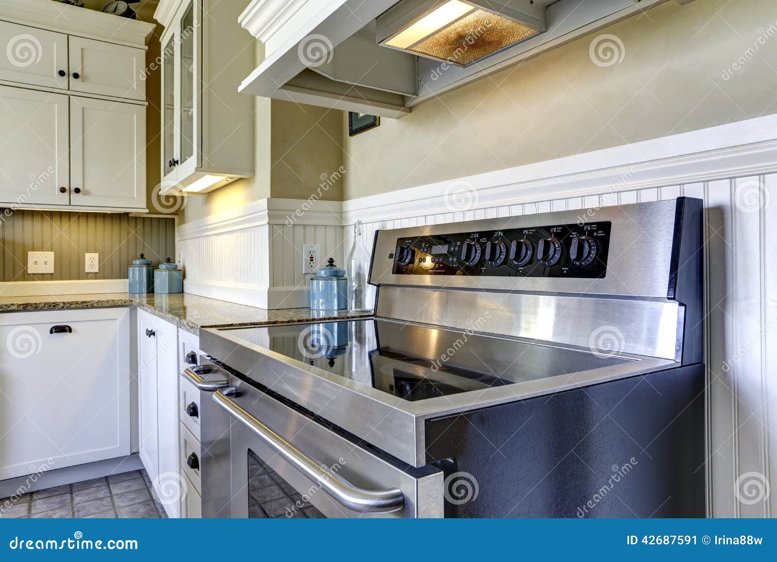 Modern Kitchen Stove with Flat Top Stock Image Image of home, stove 42687591