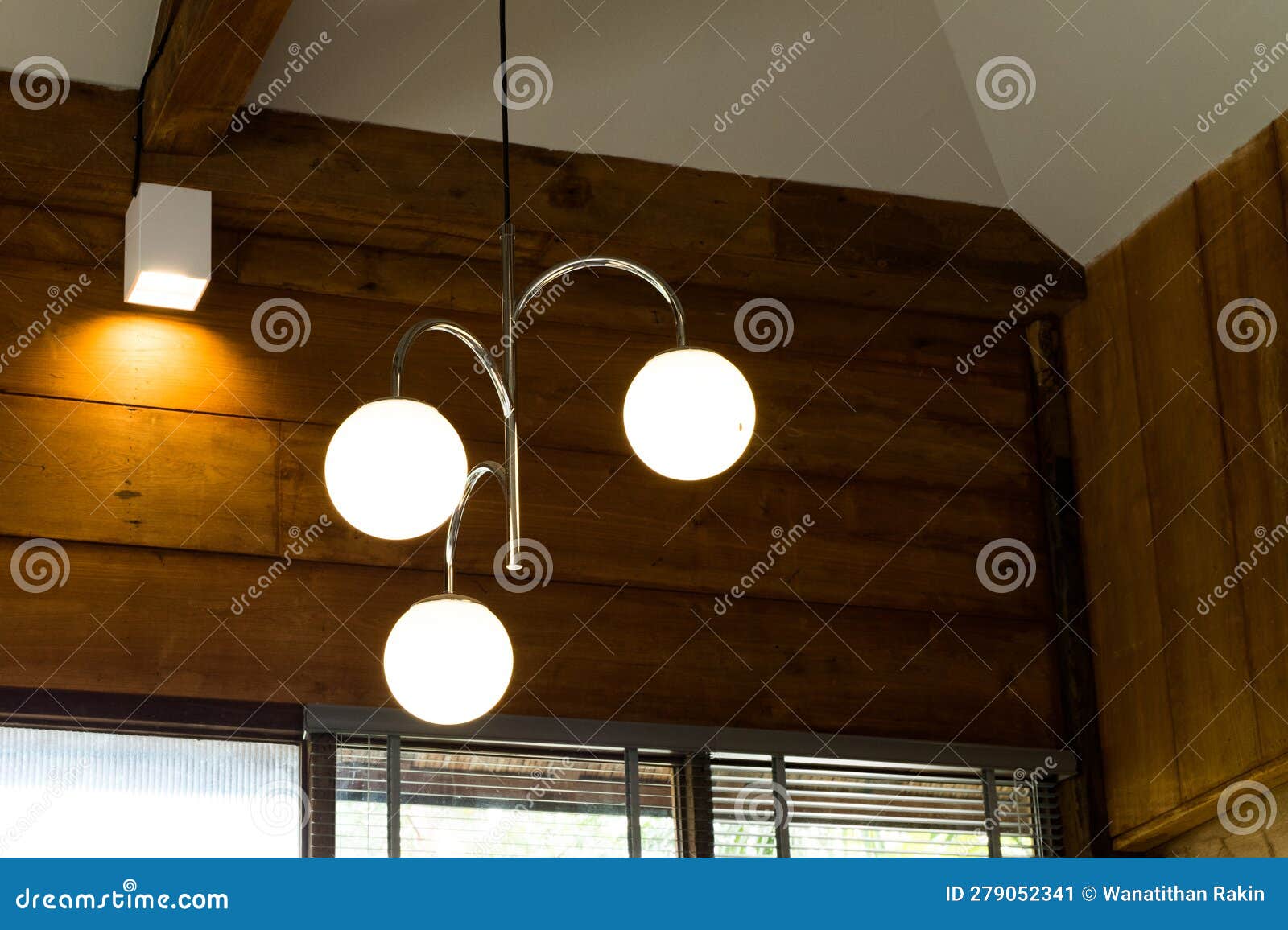 Modern Lamp Hanging from the Ceiling Stock Image Image of decor, glow
