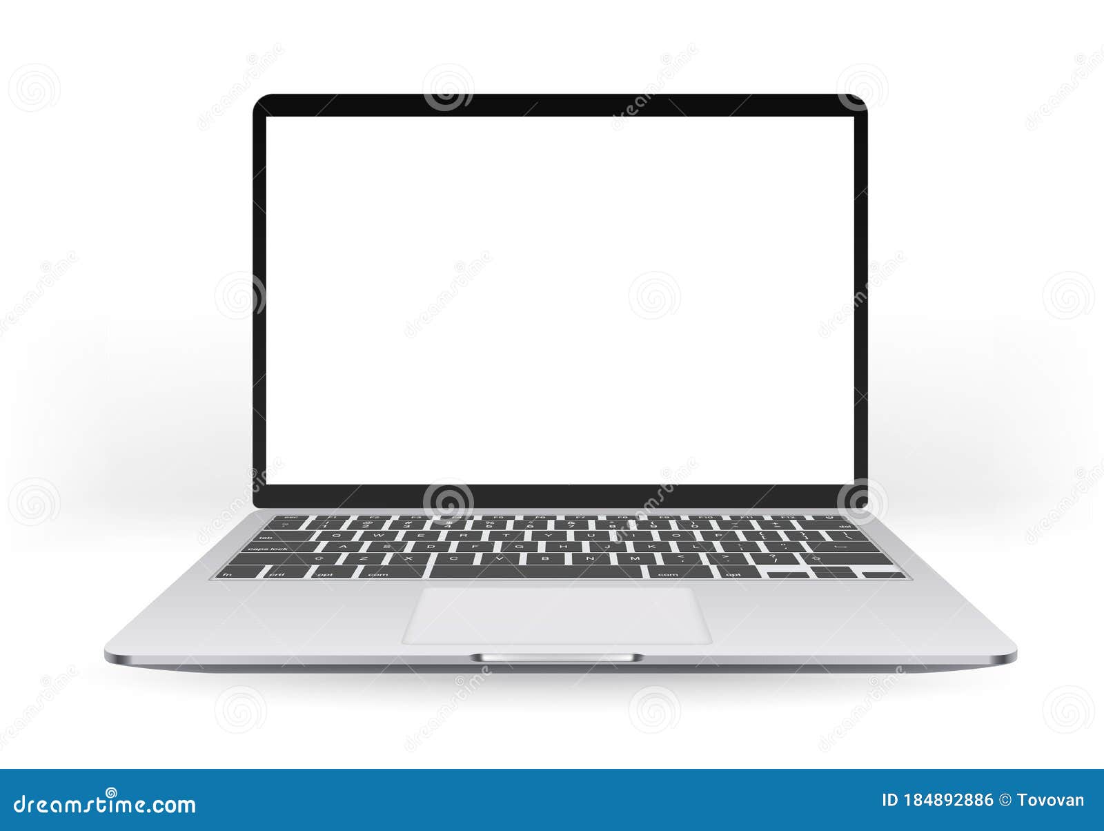 Laptop Device With Blank Screen Royalty Free Vector Image