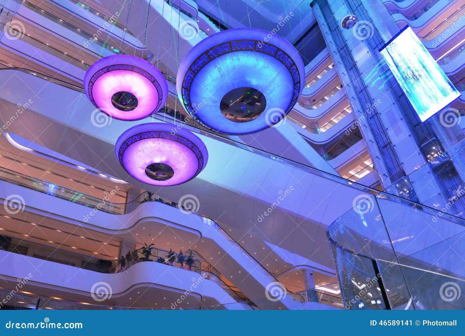 modern led lighting commercial plaza interrior of modern office building ,modern business building hall,inside commercial buildin