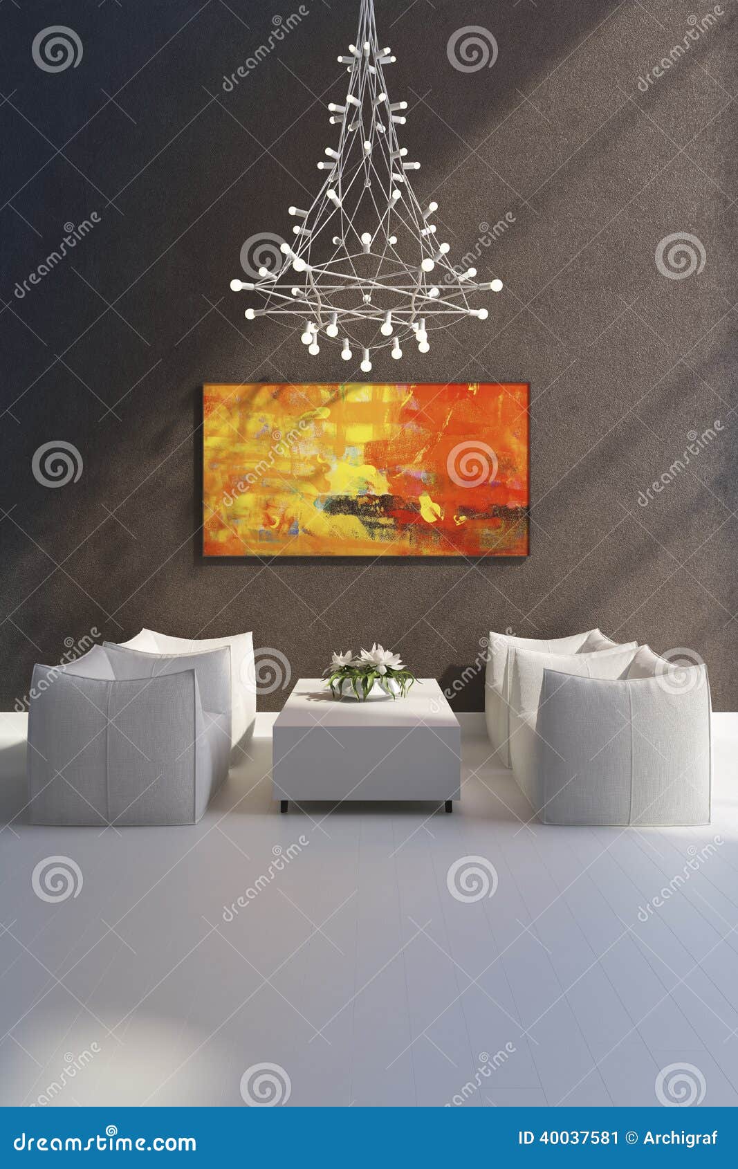 Modern lägenhet med vardagsrum. arkivfoto bild: 40037581