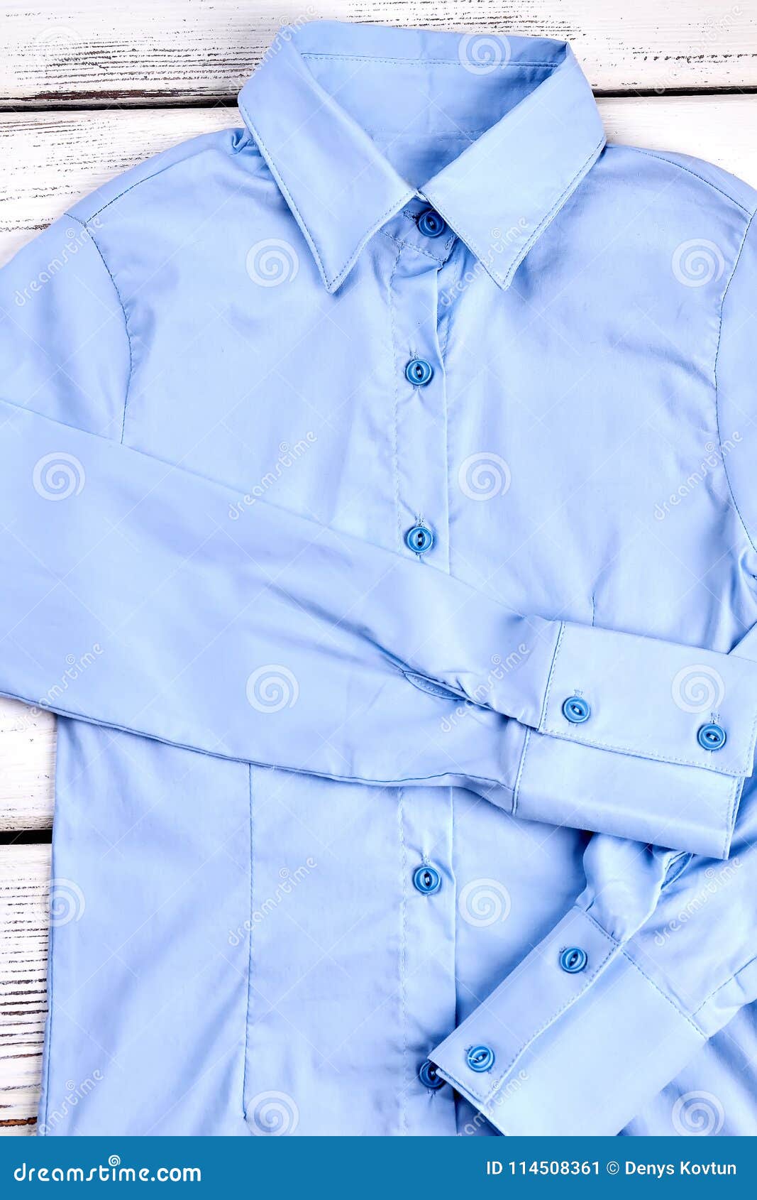 Modern Light Blue Woman Shirt. Stock Image - Image of clothing, long ...