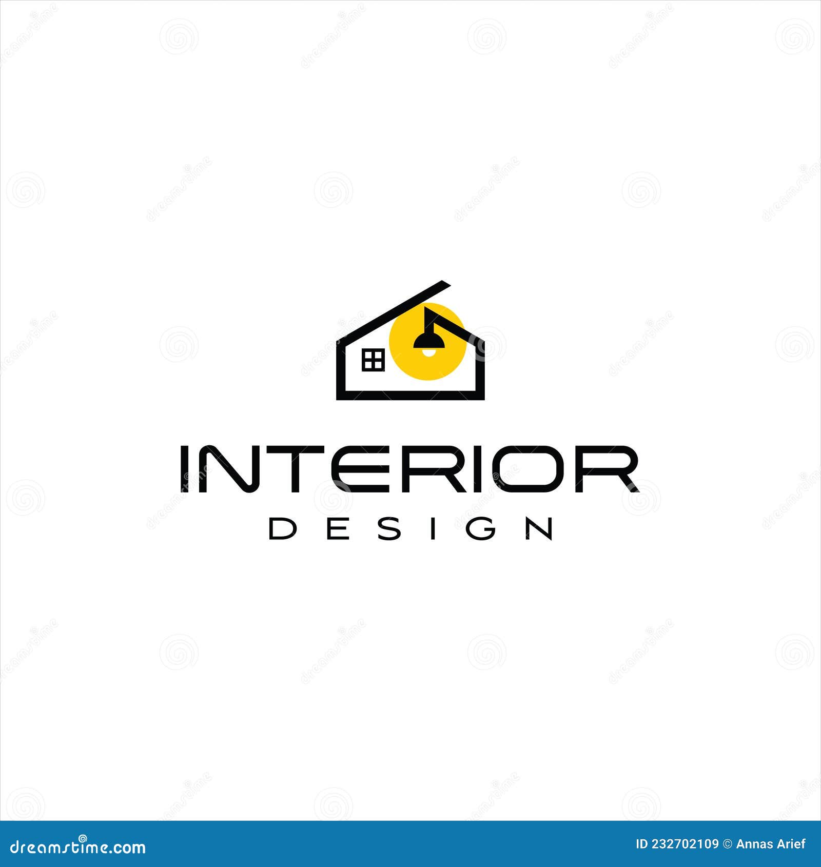 Modern Line Home Logo Living Room Interior Stock Vector - Illustration ...