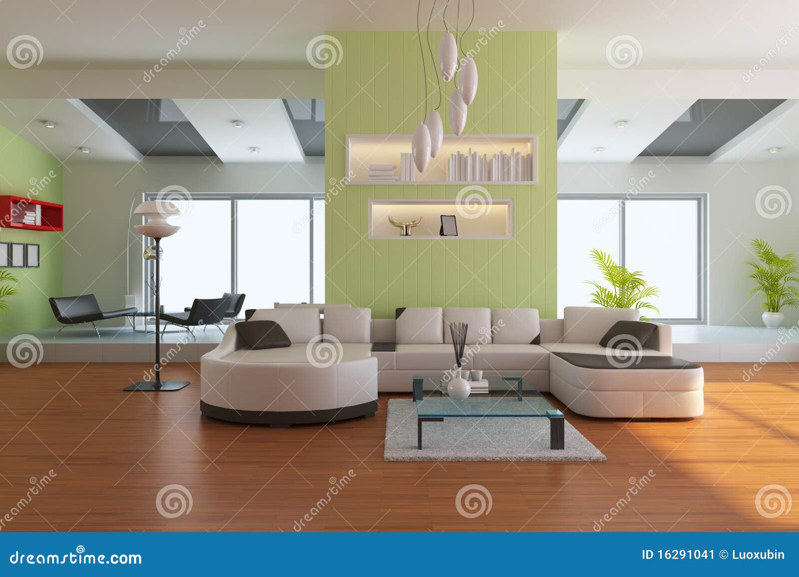 Modern living room stock illustration. Illustration of interior - 16291041