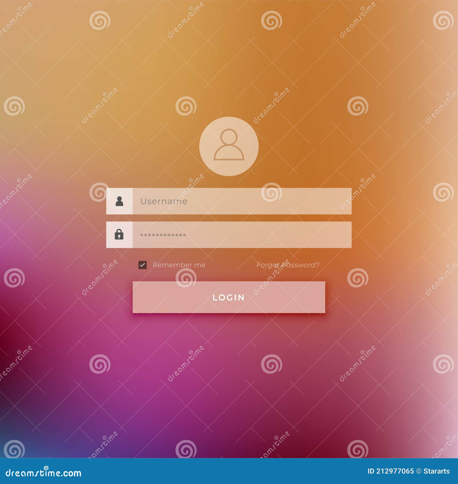 Modern Login Page Template Design Stock Vector - Illustration of ...