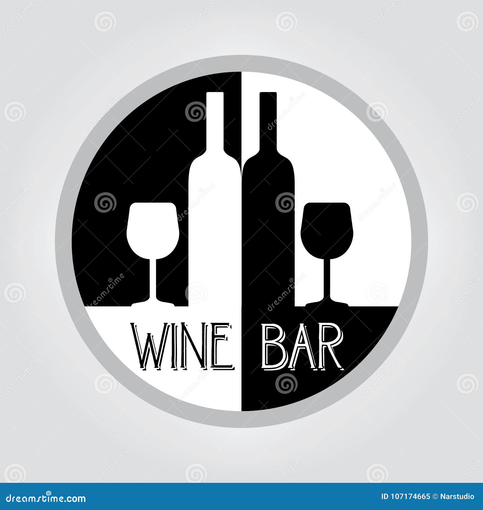 Modern Logo Design for New Wine Company. Stock Illustration - Illustration  of list, night: 107174665