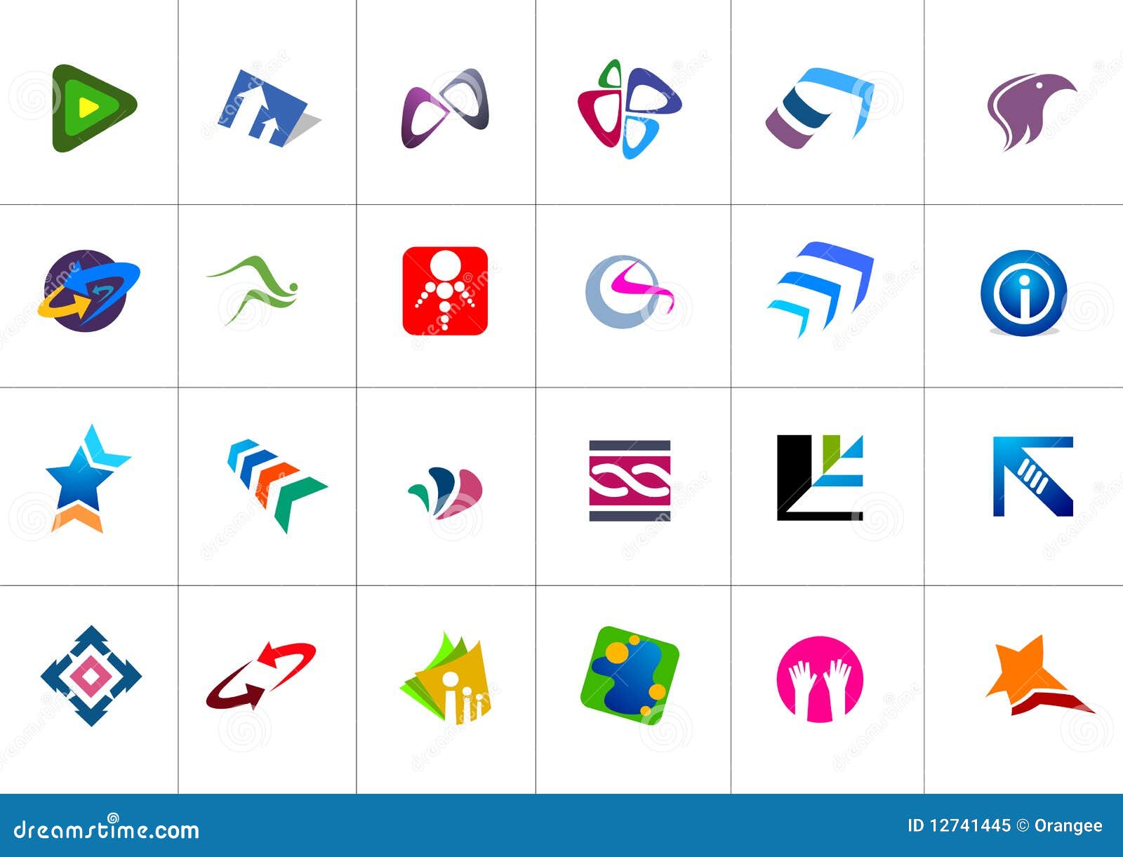 twenty four modern shiny logos