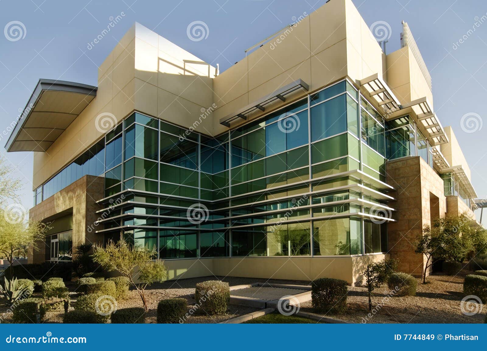Modern Looking Office Building Exterior Stock Image - Image of work