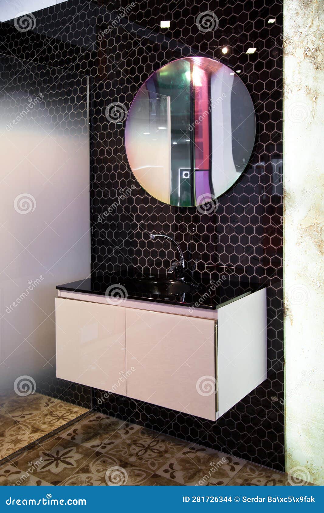 Modern Luxury Bathroom Sink and Brown Cabinet Design Stock Photo ...